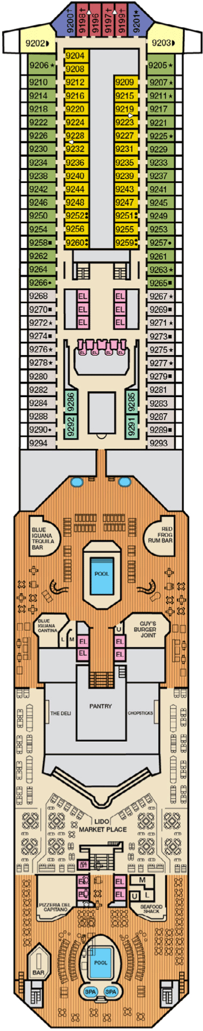 Deckplan Deck 09 – Carnival Radiance