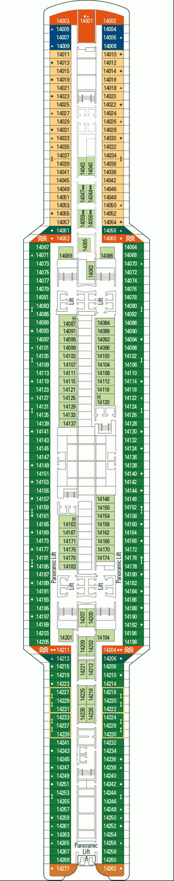 Deckplan Deck 14 – MSC Seaview
