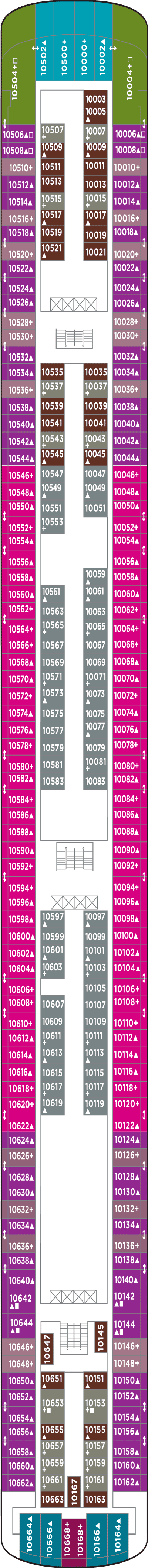 Deckplan Deck 10 – Norwegian Jade