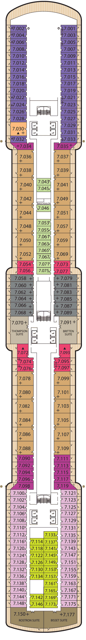 Deckplan Deck 7 – Queen Elizabeth
