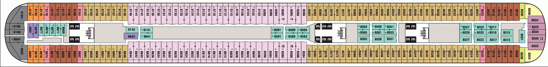 Deckplan Deck 8 – Disney Fantasy