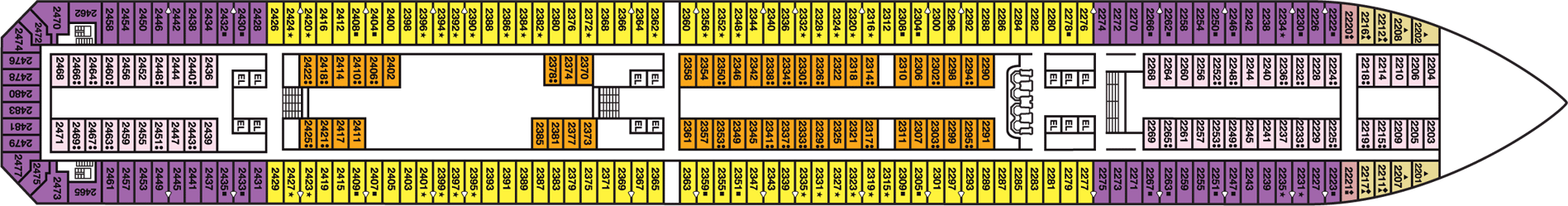 Deckplan Main Deck – Carnival Liberty