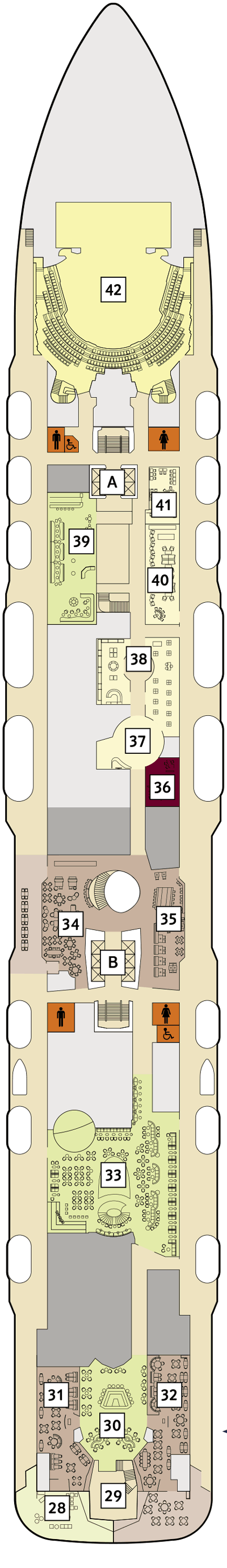 Deckplan Deck 5 Pier – Mein Schiff 4