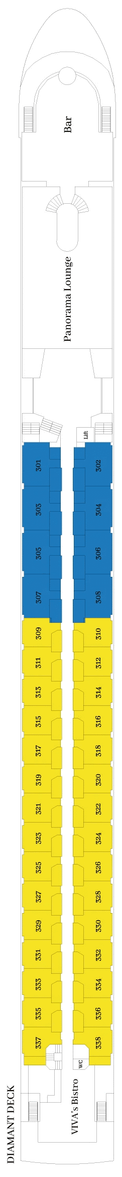 Deckplan Diamant Deck – VIVA Two