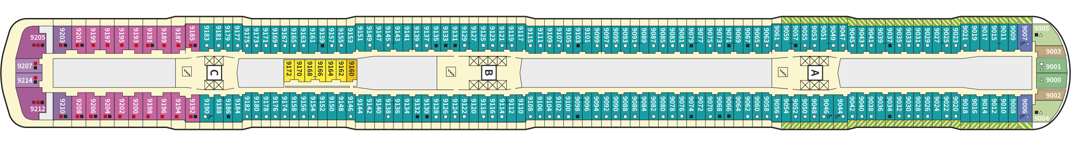 Deckplan Deck 9 – Mein Schiff Flow