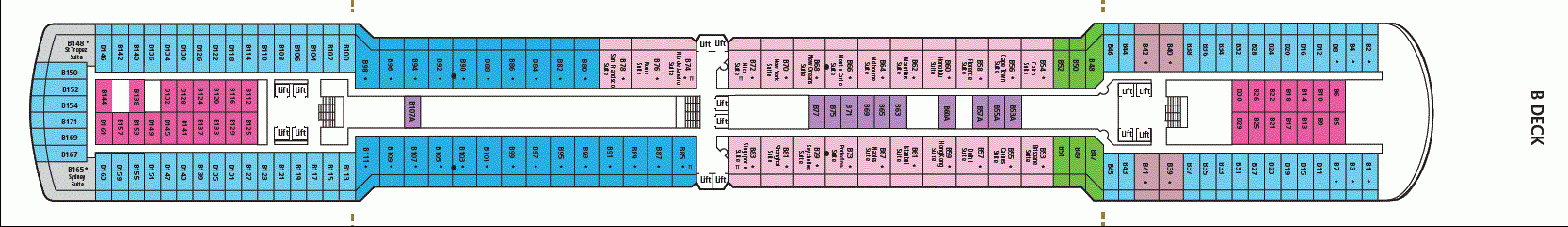 Deckplan B Deck – Arcadia