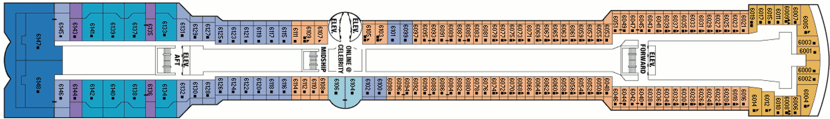 Deckplan Penthouse Deck – Celebrity Summit