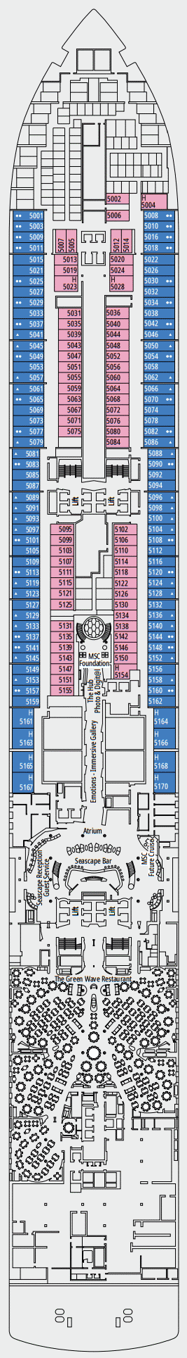 Deckplan 5 Ilhabela – MSC Seascape