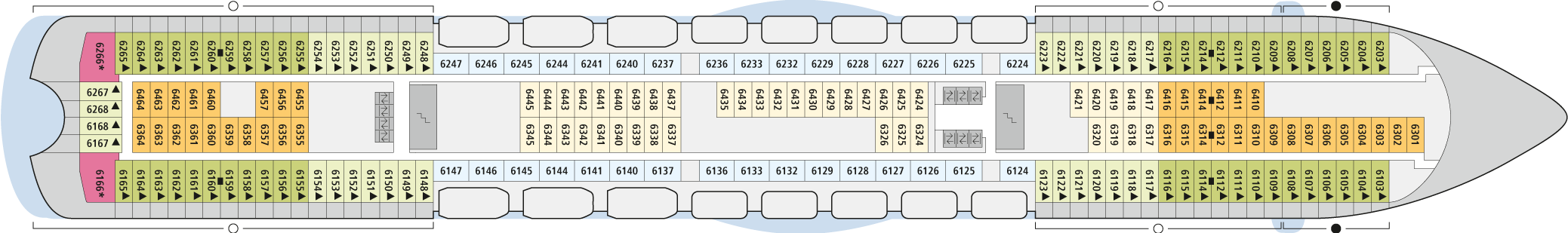 Deckplan Deck 6 – AIDAluna