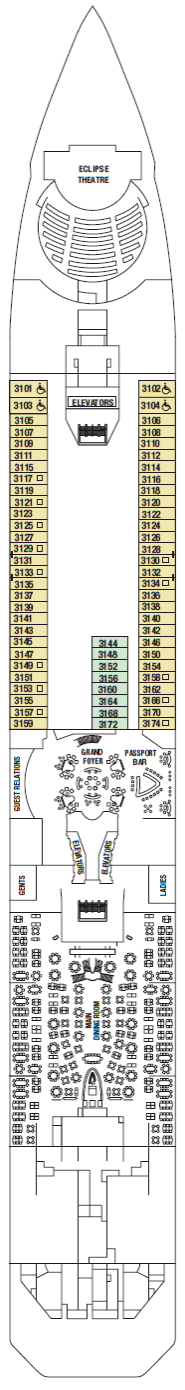 Deckplan Plaza Deck – Celebrity Eclipse