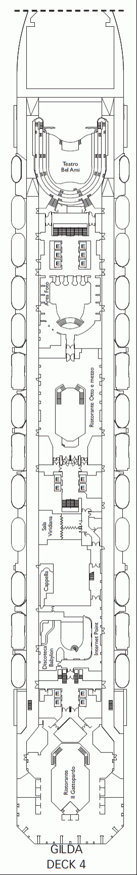 Deckplan Gilda Deck – Costa Fascinosa
