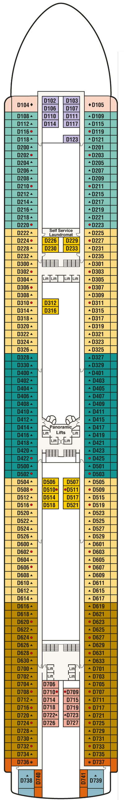 Deckplan Deck 9 - Dolphin – Diamond Princess