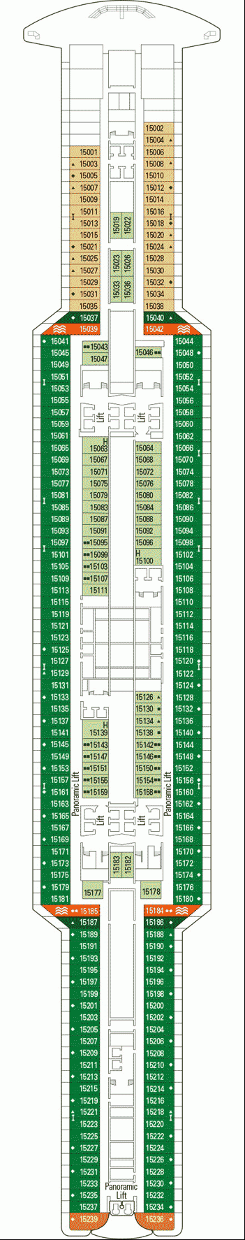 Deckplan Deck 15 – MSC Seaview