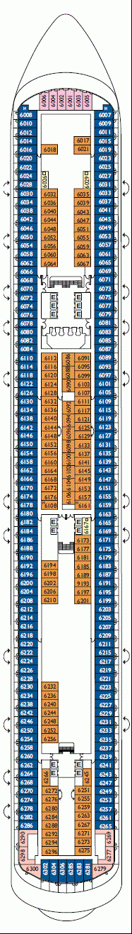 Deckplan Deck 6 Braganza – Costa Diadema