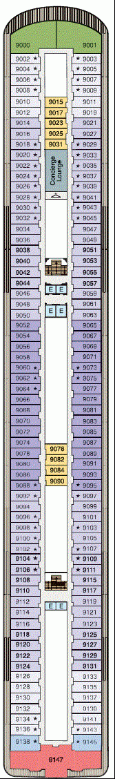 Deckplan Deck 9 – Riviera