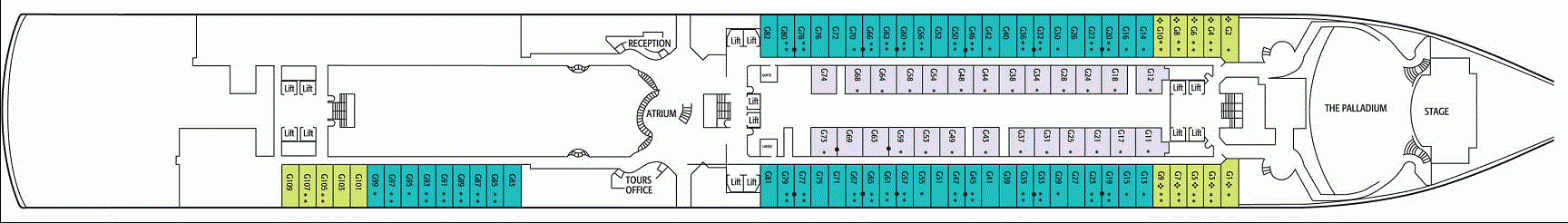 Deckplan G Deck – Arcadia