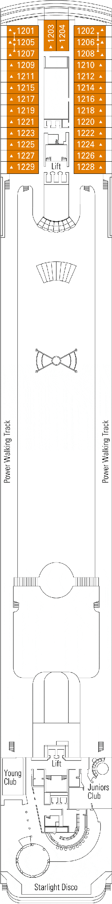 Deckplan Zaffiro – MSC Armonia