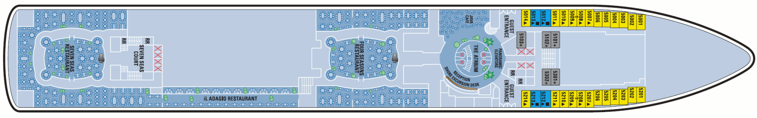 Deckplan Atlantic Deck – Norwegian Sun