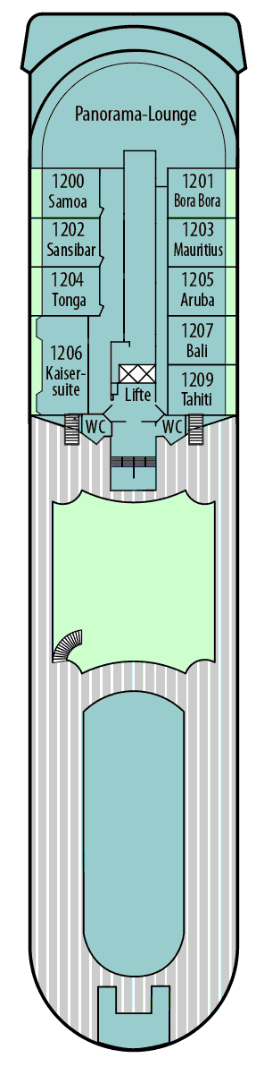 Deckplan Deck 12 - Panorama-Deck – Amera