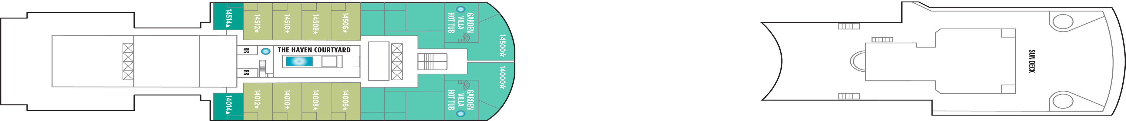 Deckplan Deck 14 – Norwegian Jade