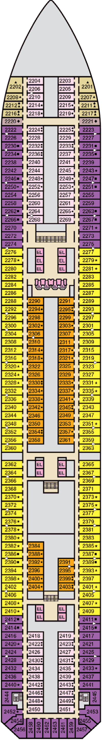 Deckplan Deck 02 – Carnival Radiance