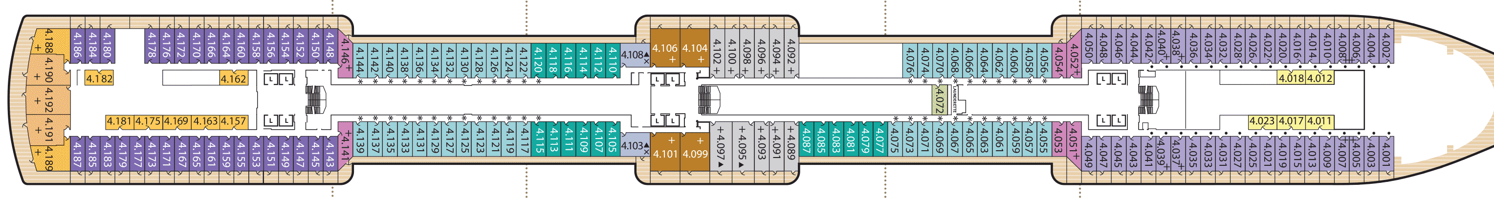 Deckplan Deck 4 – Queen Victoria