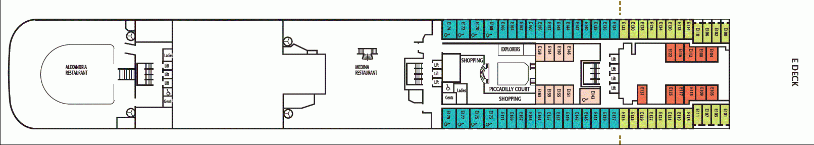 Deckplan E Deck – Aurora