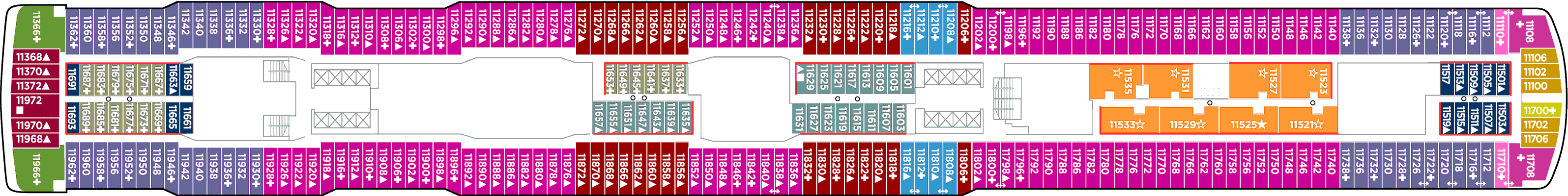 Deckplan Deck 11 – Norwegian Joy