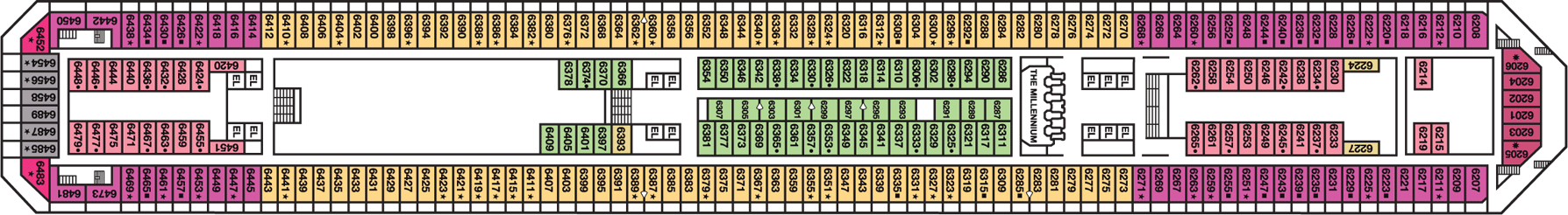 Deckplan Upper Deck – Carnival Freedom