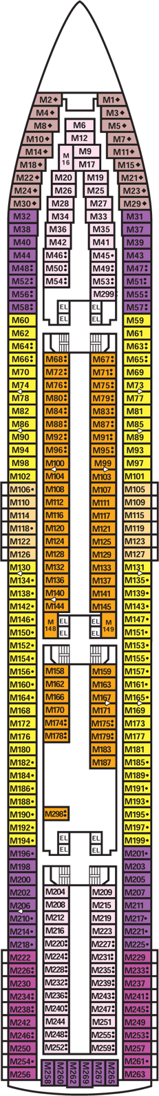 Deckplan Main Deck – Carnival Ecstasy