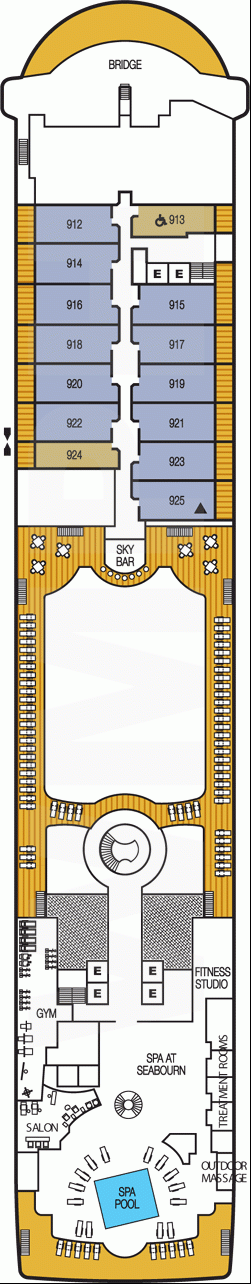 Deckplan Deck 9 – Seabourn Quest