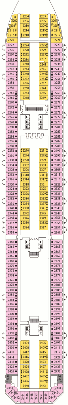 Deckplan Miami Deck – Costa Fortuna