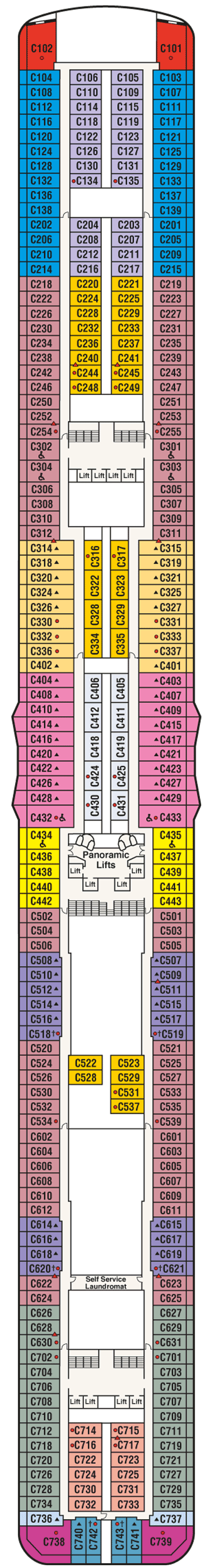 Deckplan Deck 10 Caribe – Sky Princess