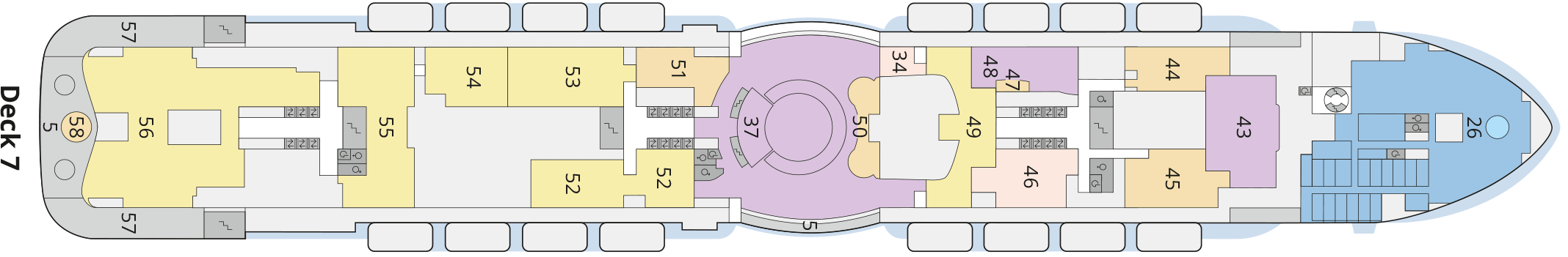 Deckplan Deck 07 – AIDAcosma