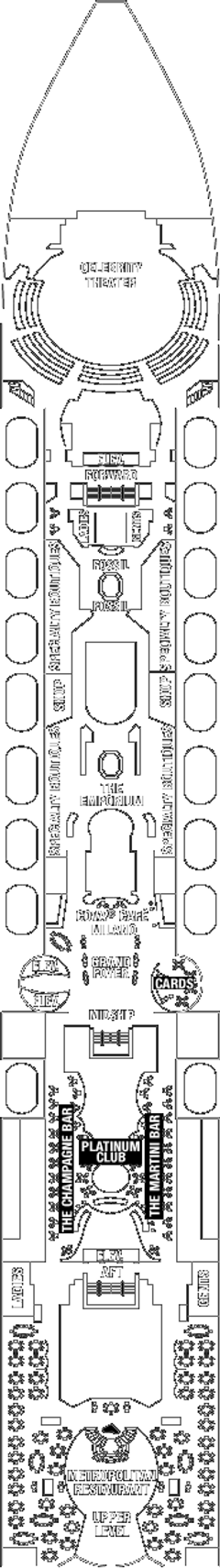 Deckplan Entertainment Deck – Celebrity Millennium  