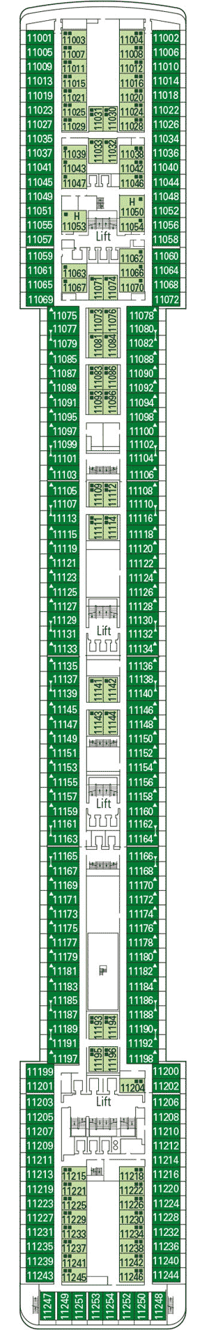 Deckplan Deck 11 - Adagio – MSC Musica