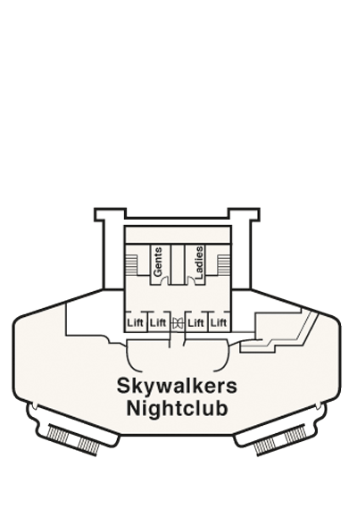 Deckplan Skywalkers Nightclub – Crown Princess