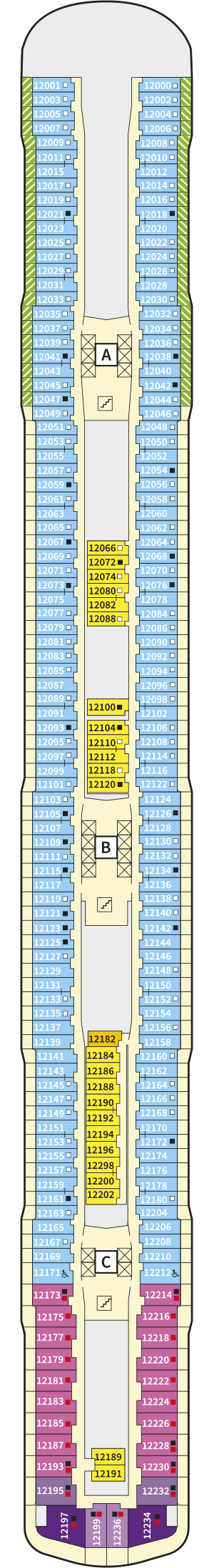 Deckplan Deck 12 – Mein Schiff Flow