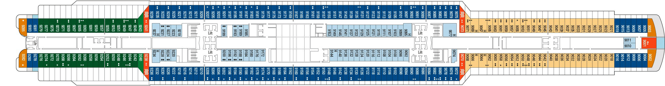Deckplan Deck 09 – MSC Seashore