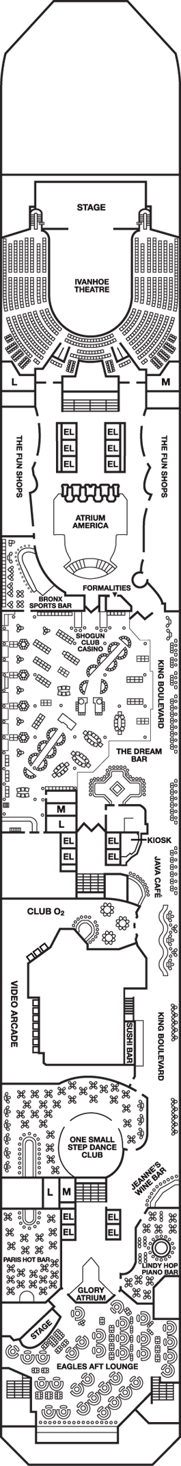 Deckplan Promenade Deck – Carnival Valor