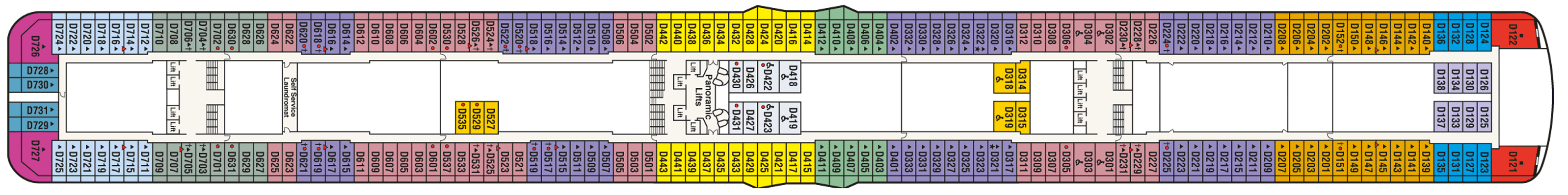 Deckplan Deck 9 Dolphin – Royal Princess