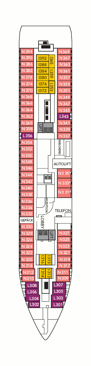 Deckplan Deck 3 – Nordkapp