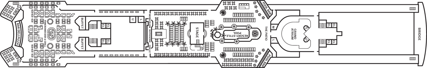 Deckplan Lido Deck – Carnival Ecstasy