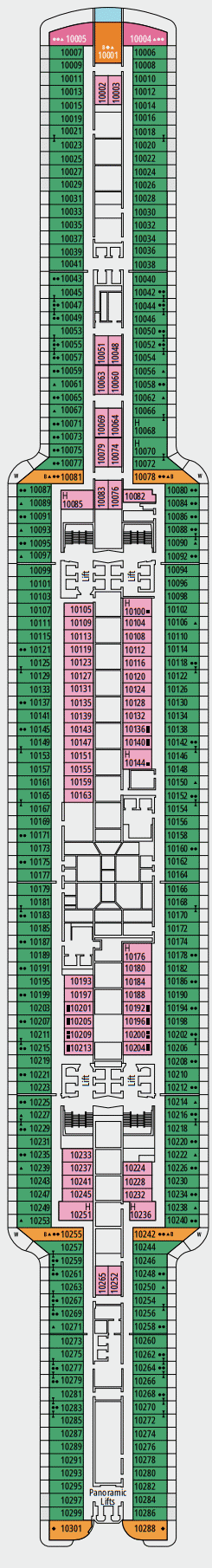 Deckplan 10 Tasmania – MSC Seascape