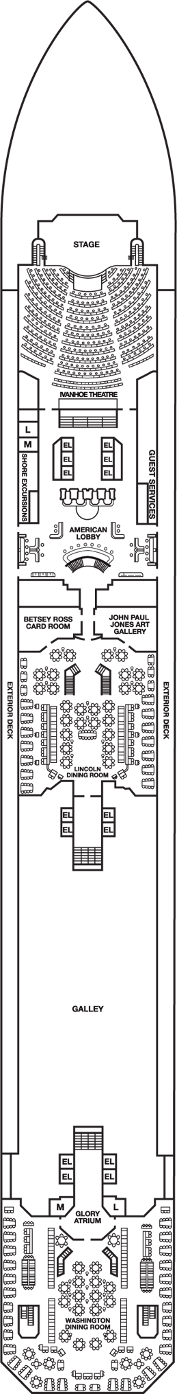 Deckplan Lobby Deck – Carnival Valor