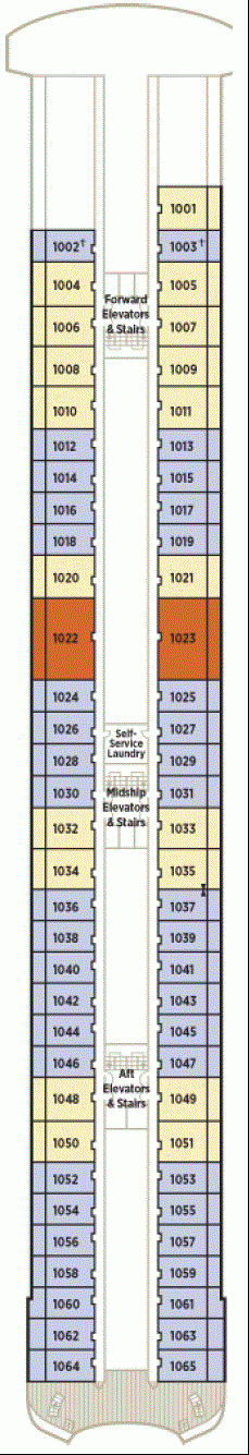 Deckplan Deck 10 Penthouse Deck – Crystal Symphony
