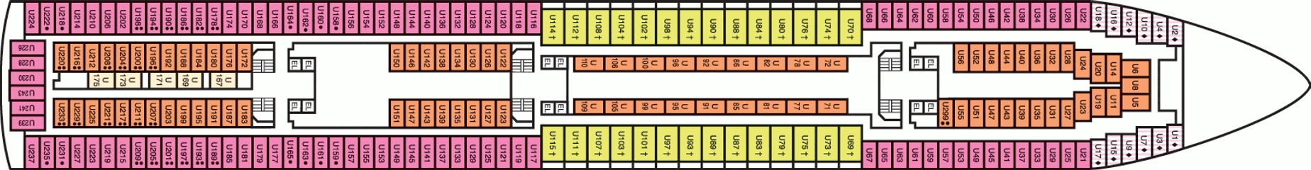 Deckplan Upper Deck – Carnival Elation