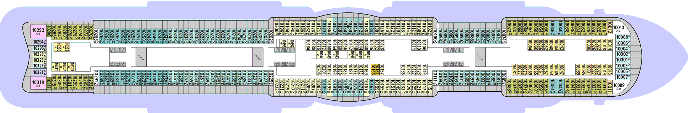 Deckplan Deck 10 – AIDAnova