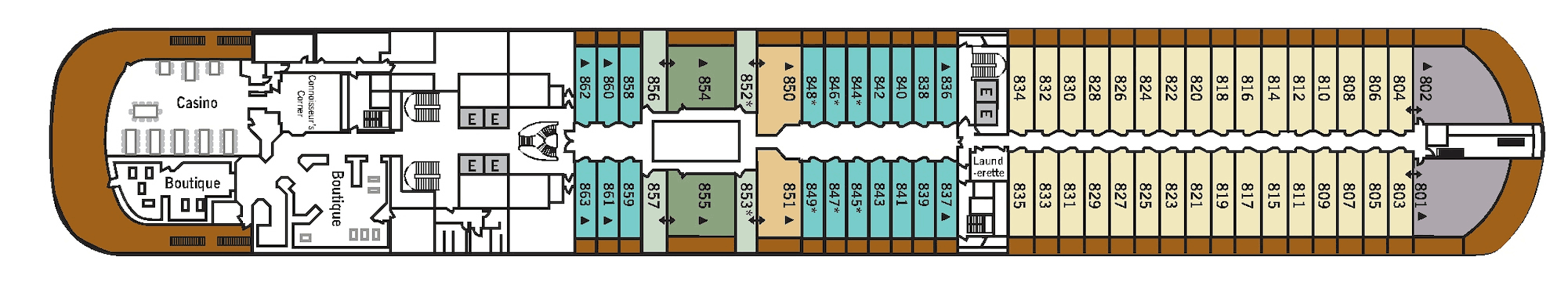 Deckplan Deck 8 – Silver Spirit