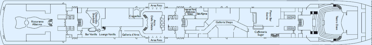 Deckplan Azalea Deck – Costa Deliziosa